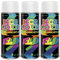 Deco Color 3er Sparpack Lackspray Neon WEISS 400ml - fluoreszierender ACRYL - Sprühlack in leuchtenden Farben (3 Dosen 400ml Neon Weiss)