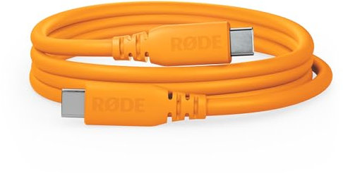 RØDE Câble SC27 USB-C SuperSpeed vers USB-C pour transfert de données rapide jusqu'à 5 Gbps et alimentation de 60 W (2 m, orange)