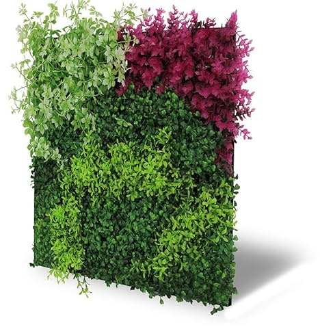 JANGAL Modular Wall Flora Paneel (52 x 52 cm), Modulares Wandpaneel, mit recyceltem PET-Filz, zum Kleben oder Schrauben, Wandverkleidung, Wand Deko, Florawand (Pink Mixed Flora)