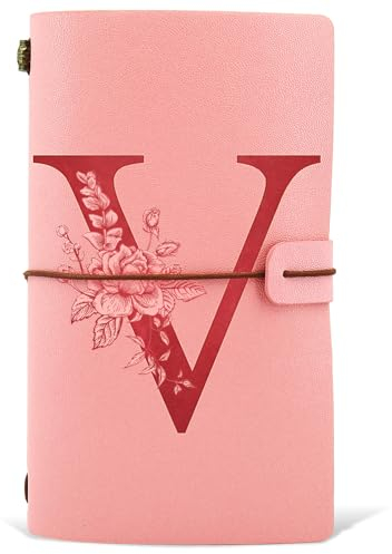 PU Leder Notizbuch Tagebuch, Nachfüllbares Tagebuch für Frauen Mädchen, Rosa Notizbücher zum Geburtstag Dankeschön Geschenk für Freund, Schule, Lehrerin, Erzieherin, Schwestern, Kollegen, Mama(V)