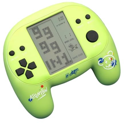 CZT Handle Brick-Spielkonsole 4,1 Zoll Tolles Griffgefühl 2574 in 1 Spiele Handheld Retro-Puzzle-Blockspiele für Unterwegs/Drinnen/Draußen Kinder/Studenten/Teenager (Grün)
