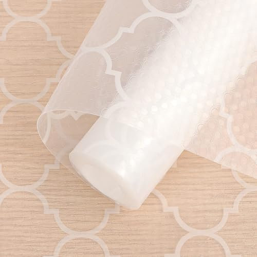 Arthome Protector Cajones Cocina 30x1000cm Forros Armario,No Adhesiva Impermeable,Antideslizante Estante Cocina de Plástico EVA para Armario Frigorífico (Cuatrifolio Punto)
