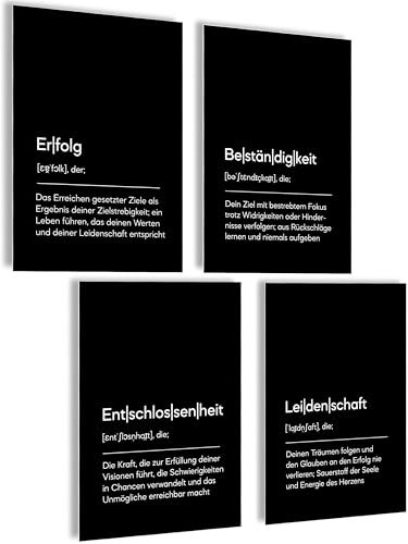 mojoliving Motivation Poster Motivationsbilder Bilder Büro Bilder Poster Aesthetic Fitness Growth Mindset Gym Deko Büro Dekoration Badezimmer Küche Bilder schwarz weiß