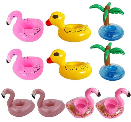 10 Stück Aufblasbare Getränkeuntersetzer, Wasseruntersetzer, Poolparty-Dekorationen, Schwimmende Getränkehalter, Pool-Gadgets, Pool-Getränkehalter, Pool-Zubehör