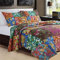 QUSYZD Kingsize-Tagesdecken, gesteppt, 3-teilig, Vintage, Boho-Stil, amerikanischer Stil, Blumenmuster, Patchwork-Tagesdecke aus Baumwolle, Kingsize, 230 x 250 cm, mit 2 Kissenb,