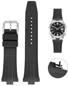 FKM-Gummiband für Citizen Tsuyosa Uhren, Schnellentriegelung, 26 mm, Ersatzarmband für Citizen Tsuyosa Uhren (schwarz, 26 mm)