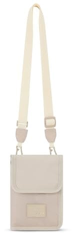 Johnny Urban Portadocumenti da Viaggio per Uomo e Donna Beige - Troy - Custodia Passaporto da Viaggio - Portafoglio con Molti Scomparti - Pochette per Passaporto, Carte, Biglietto e Documenti