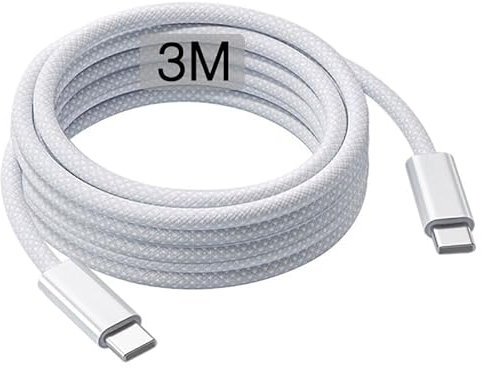 3m USB C to USB C Cable for IPhone 16/15, Fast Charger USB C Compatible for IPhone 16 Pro Max/15 Plus/16E/SE4,Long Charging Lead for iPad Pro 10/11th,Google Pixel 9/8/7/6/5,Samsung Galaxy Z Flip 4/5/6
