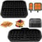Lifhety Philips Airfryer 3000 Zubehör, Waffeleinsatz Silikon Waffelform mit Philips Airfryer 3000 Serie 6L/3L, Dual Easy Fry Heißluftfritteuse 5,2L/3,1L, Waffeleisen Belgische Waffel Alternative