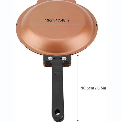 Petyoung Double Side Frying Pan Non- stick Ceramic Coating Double Sided Flip Frying Pan