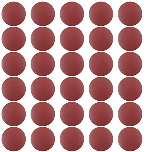 Steowsey 30 Stueck/Satz 5 125mm Runde Sandpapier Scheiben Sandtuecher Koernung 80/100/120/180/240/320 Haken und Schleifen Schleifscheibe fuer Rutscher Gruetze