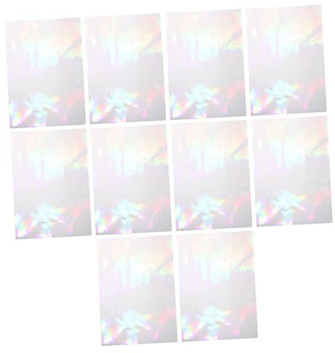 HOMSFOU 10 Blatt Transparente Laminierfolie Holografische Schutzfolie Langlebig für Fotos und Dokumente A4 Größe Selbstklebend