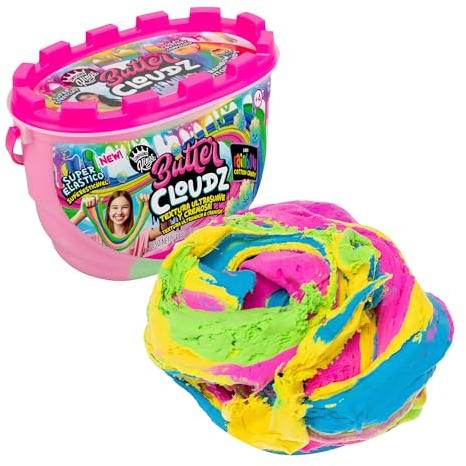 Bizak Butter Cloudz Cubo Rainbow Cotton Candy, Masa extrasuave y cremosa Tipo Butter Slime, Textura elástica con Aroma a algodón de azúcar, Ideal para relajar y Jugar, Desde 4 años (63330517)