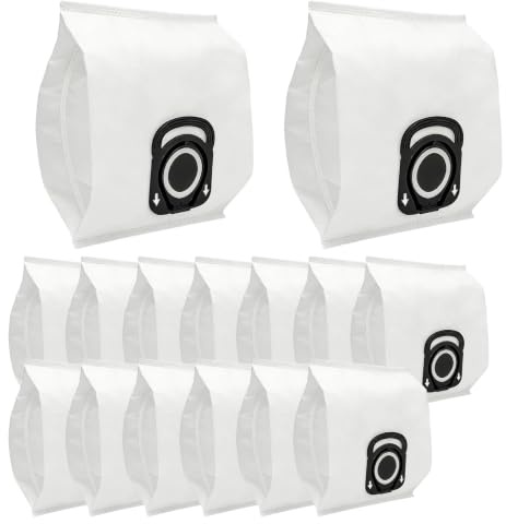 Bitone Lot de 15 Sac d'aspirateur,Sacs à Poussière pour Rowenta Compatible avec Compact Power,X-Trem Power,Power XXL,Série Silence Force (Modèles RO31xx/RO64xx/RO63xx/RO68xx)