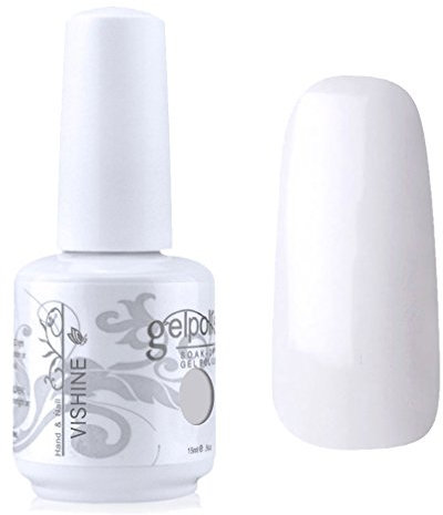 Vishine Gelpolish Manicure Salon UV LED Soak Off Gel Nail Polish Varnish Color French White (1323)