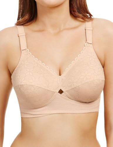 Berlei Women's Classic Full Cup Bra Coverage, Opaque, Beige (Nude), 46D