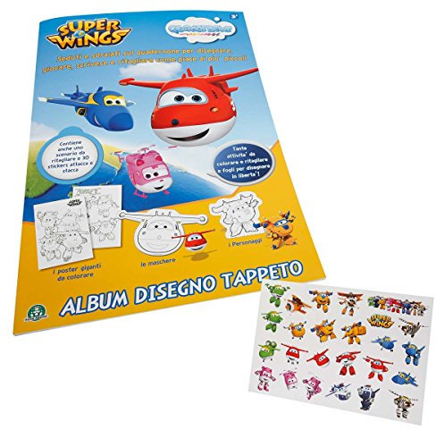 Super Wings - Quadernone - Album Da Disegno Con Stickers Attacca-Stacca (1 ACCESSORES)