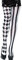 Bristol Novelty - Collants ARLEQUIN - Femme (Taille unique) (Blanc/noir)