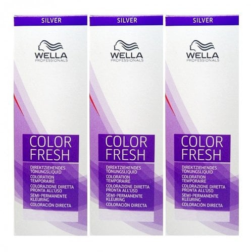 Wella Color Fresh Silver 8/81 hellblond perl-asch 3 x 75 ml Tönungsliquid Gel-Tönung CF