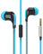 Vivanco Talk In-Ear Stereo Headset mit Mikrofon, Kopfhörer, Ohrhörer für Smartphone, Handy, MP3-Player, mit Fernbedienung und 3,5 mm Klinkenstecker blau