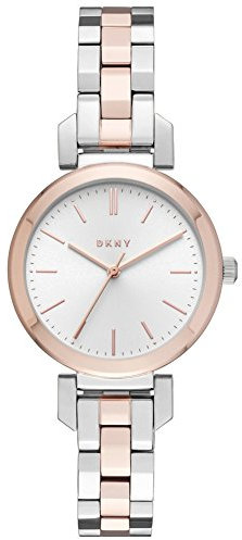 DKNY Damen Analog Quarz Uhr mit Edelstahl Armband NY2593