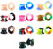 HuaCan - 20PCS Ecarteur Oreille, Fin Mince Silicone Flexible Souple Creux Plug Tunnel Tambour Taper Flesh colorée 6mm - 16mm