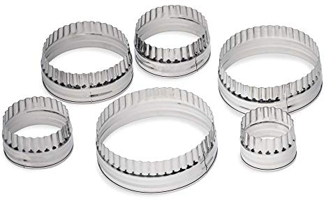 husMait Ausstechformen aus Edelstahl - Set mit 5 Premium Ausstechformen für die Küche zum Backen von Plätzchen, Donuts und Gebäck (Ausstechformen)