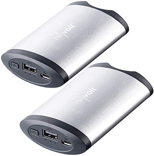revolt Akku Handwärmer: 2er-Set 2in1-Powerbanks mit Handwärmer, 5.200 mAh, 2 Temperaturstufen (USB, USB Powerbanks mit, Beheizbare Handschuhe)