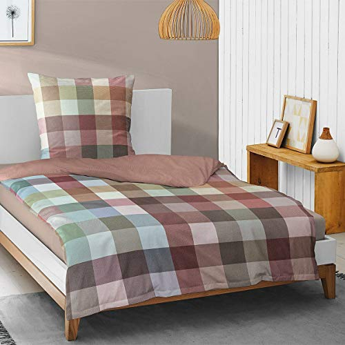 Irisette Bettwäsche Peach 8822-90 1 Bettbezug 135 x 200 cm + 1 Kissenbezug 80 x 80 cm