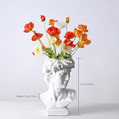 FunSpace Blumenvase im griechischen römischen Stil, Blumenvase, Sukkulenten-Übertopf, Make-up-Pinselbehälter, Stifthalter, tolles Geschenk für Zuhause oder Büro, groß (28 x 18 cm)