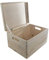WooDeeDoo Large Deep Wooden Storage Box with Hinged Lid and Handles – Plain Pine Keepsake Chest – Unpainted Decorative Storage 12L Crate for Home Crafts Display Memorabilia – 40 x 30 x 23 cm