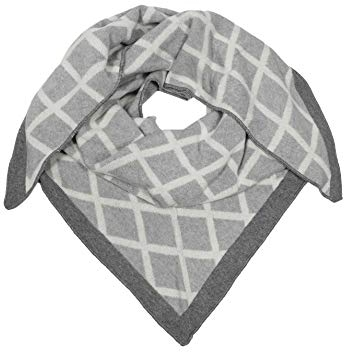 Zwillingsherz Dreieckstuch Stola Schal mit Kaschmir und Wolle für Damen Mädchen Jungen Kinder - Hochwertiges Cashmere Halstuch im Karo Muster Motiv - Damenschal für Sommer Herbst Winter