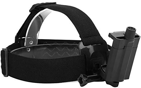 Akozon Handy Kopfhalterung, Kopfgurt, Head Strap Action Kamerahalterung, Kopfhalterung für den Außenbereich Kopfbügelhalterung Gürtel Kopfhalterung Kopfband Halterung mit Handy Clip für Telefon M