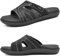 KuaiLu Ciabatte Donna Ortopediche Moda Leggere Comode Supporto Arco Plantare Doccia Sandali Estive Spiaggia Piscina Aperte Mare Pantofole Antiscivolo Gomma Suole Scarpe Nero 40