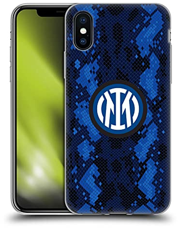 Head Case Designs Offizielle Inter Milan Home 2021/22 Crest Kit Soft Gel Handyhülle Hülle kompatibel mit Apple iPhone X/iPhone XS