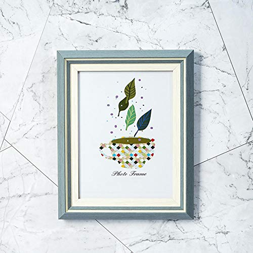 Bilderrahmen Grau Blau Fotorahmen Klassisches Design Bilderrahmen Holz Bilderrahmen 10x15 Rahmen mit Plexiglas Objektrahmen für Tisch- und Wandmontage, Heimdekoration