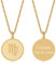 TIMANDO Damen Sternzeichen Kette Jungfrau mit Gravur, Personalisierte Halskette mit Namen in goldfarben, Horoskop Anhänger, Geburtstagsgeschenk