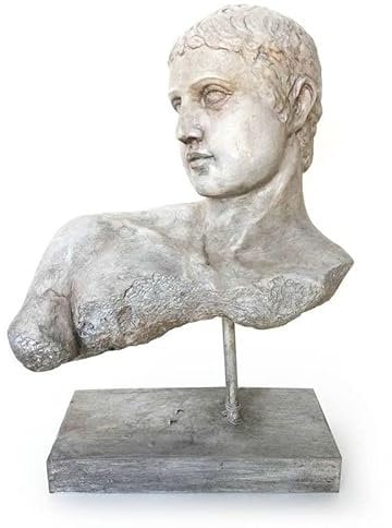 Rocking Gifts Dekorative Figur Büste, Gießen, römische Skulptur, klassisch, antik, Harz, Steineffekt, elegant, 28 cm