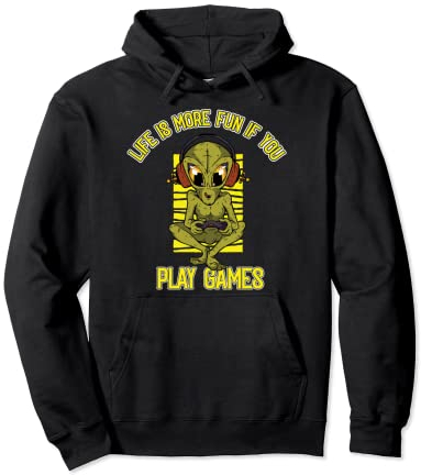 Cool alien gamer software de juegos tech savvy player computer Sudadera con Capucha