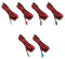 6X Pcs Cables de Altavoz Speaker Sound Red Black Wires Cords Cables Compatible with Samsung Home Cinema