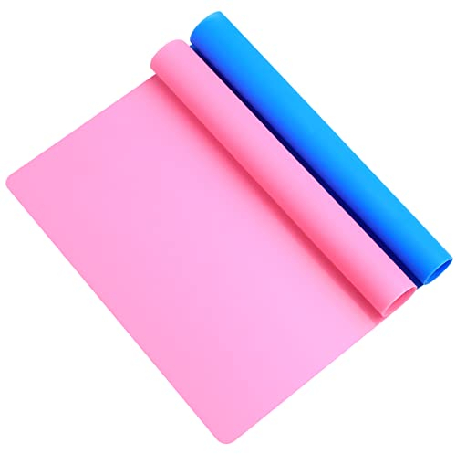 2 Piezas Tapetes Silicona para Resina Epoxi, Grande Antiadherente Mantel Individual, Estera de Silicona para Trabajo Manualidade, Fundición de Joyas, Fabricación de Epoxi