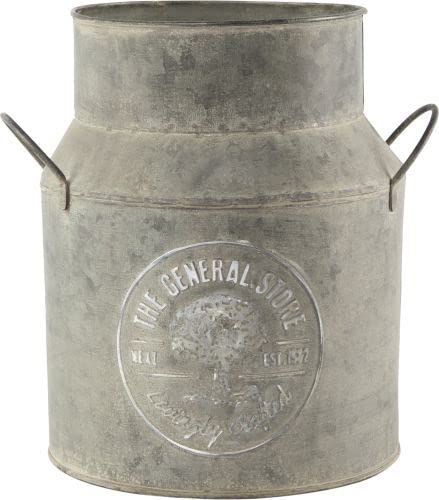 Divas World Tin Planter Milk Churn 15cm Bucket Planter Pot Home Garden Outdoor Flower Herbs Planters (Tin Planter Milk Churn 15cm)