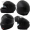 Helm Klapphelm Motorradhelm Modular Innensonnenblende Mat Schwarz L