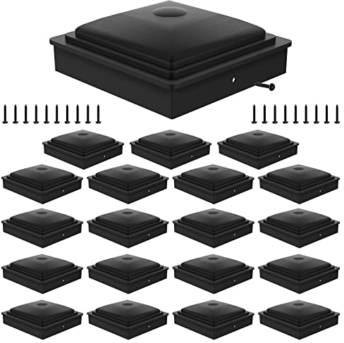 Delixike Pfostenkappen 70X70mm, 20 Stück Pfostenkappe Pfosten Top Cap-Schützen hölzerne Zaun Polen im Freien im