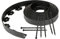 Daromigo Bordure de pelouse flexible en plastique avec 150 ancrages pour l'ancrage, Bordure de plate-bande flexible Barrière de racines ronde Bordure de plate-bande longueur 50m hauteur 5cm noir