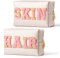 GROBRO7 Skin&Hair Patch Kosmetik Tasche PU Große Kapazität Reise Toilettentaschen, golden wasserdichte Varsity Brief Tasche mit Reißverschlüssen für Make up Waschen Pflege, Business Trip Essentials