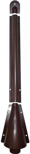 1STec 60cm +25cm Brown external use cable riser guard for protecting outdoor Telephone Data Electrical wires hoses or pipes up to 25mm thick. Screw to wall capping prevents cuts vandalism/pet damage