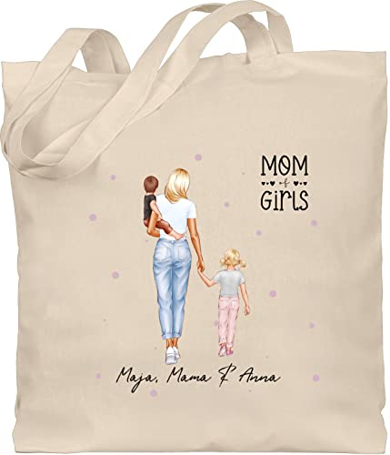 Baumwolltasche - Geschenk von Kindern für Mama I Mutter Tochter Sohn - Unisize - Naturweiß - tasche mom bag muttertag junge mädchen beutel mama-tasche mutterzagsgeschenke und taschen