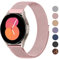Oumida 20mm Samsung Armband für Samsung Galaxy Watch 7 FE 6 5 4 40mm 44mm / Watch 6 4 Classic 43mm 47mm 46mm 42mm / 5 Pro 45mm Armbänder Damen Herren, Edelstahl Metall Ersatzarmband mit Magneten