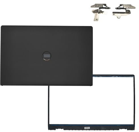 Jxjslp Replacement LCD Back Cover Top Case Lid Front Bezel Frame with Hinges for DELL Inspiron 15 3510 3511 3515 3520 3525 Series Laptop 0WPN8 00WPN8 9WC73 09WC73 AP3LE000901 Black